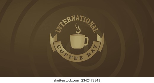 Coffee Day Text Effect Isolated on Dark Background