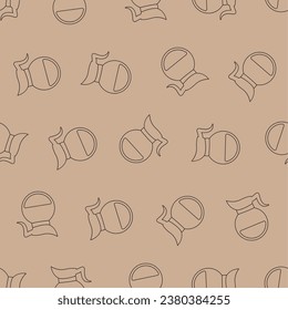 Coffee decanter line art seamless pattern. Suitable for backgrounds, wallpapers, fabrics, textiles, wrapping papers, printed materials, and many more.