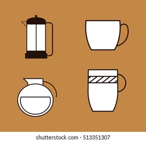 Coffee delicious drink icon vector illustration graphic design