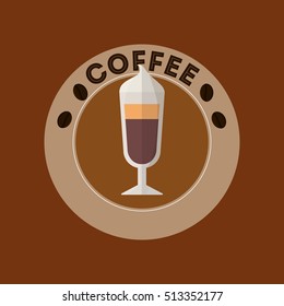 Coffee delicious drink icon vector illustration graphic design