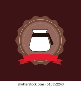 Coffee delicious drink icon vector illustration graphic design