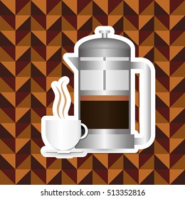 Coffee delicious drink icon vector illustration graphic design