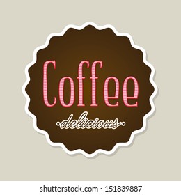 coffee delicious over beige background vector illustration  