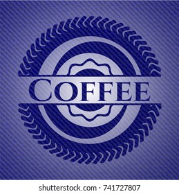Coffee with denim texture