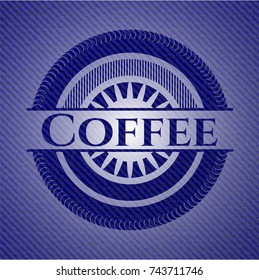 Coffee with denim texture