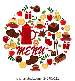 Coffee and desert menu
