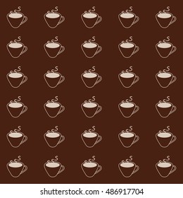 coffee design - background pattern vector illustration