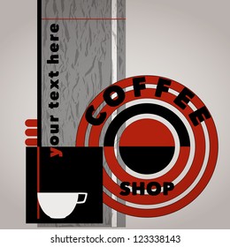 coffee design, background, retro style