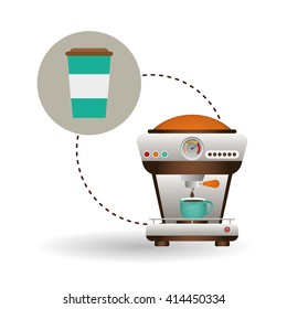 Coffee design. breakfast conceptl. white background