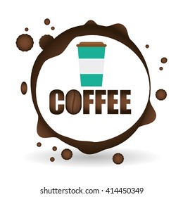 Coffee design. breakfast conceptl. white background