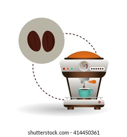 Coffee design. breakfast conceptl. white background