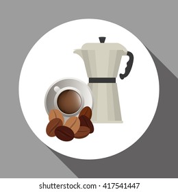 Coffee design. breakfast conceptl. white background