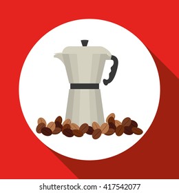 Coffee design. breakfast conceptl. white background