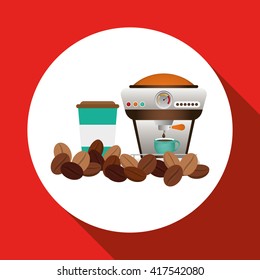 Coffee design. breakfast conceptl. white background