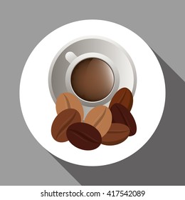 Coffee design. breakfast conceptl. white background
