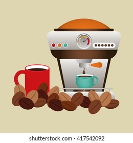 Coffee design. breakfast conceptl. white background