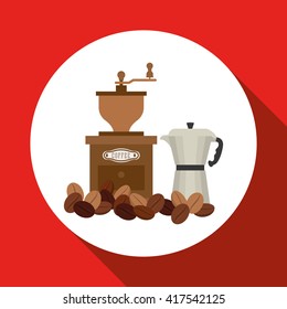 Coffee design. breakfast conceptl. white background