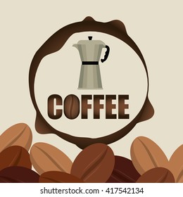 Coffee design. breakfast conceptl. white background