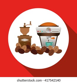 Coffee design. breakfast conceptl. white background