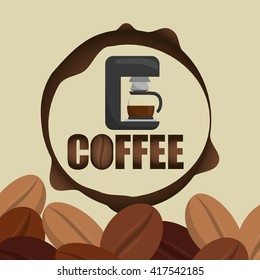 Coffee design. breakfast conceptl. white background