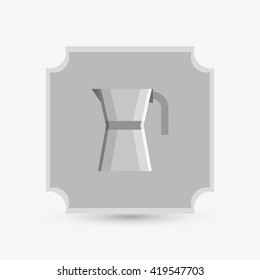 Coffee design. frame icon. White background, vector illustration