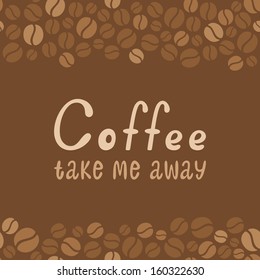 Coffee design lettering. Menu for restaurant, cafe, bar. Vector illustration