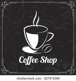 Coffee design with old vintage frame