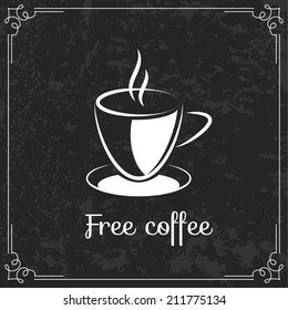 Coffee design with old vintage frame