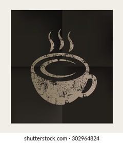 Coffee design on black background,vector