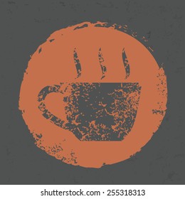 Coffee design on grunge background, grunge vector
