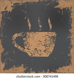 Coffee design on old paper background,vector