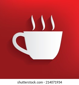 Coffee design on red background,clean vector