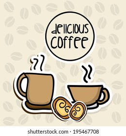 Coffee design over  background, vector illustration