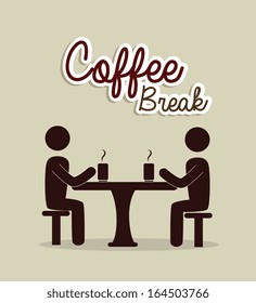 coffee design over beige  background vector illustration 