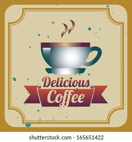 coffee design over beige background vector illustration 