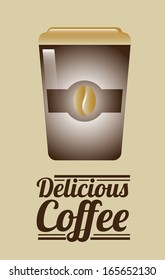 coffee design over beige background vector illustration coffee design over beige background vector illustration
