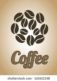 coffee design over beige  background vector illustration 