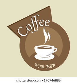 coffee design over beige  background vector illustration 