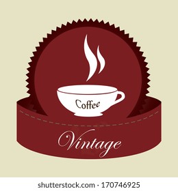 coffee design over beige background vector illustration 