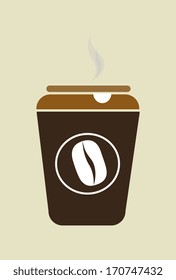 coffee design over beige background vector illustration 