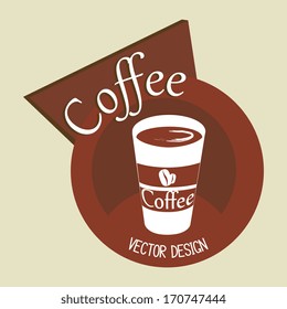 coffee design over beige  background vector illustration 