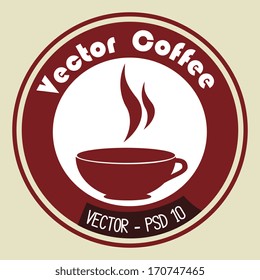 coffee design over beige background vector illustration 