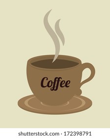 coffee design over  beige  background vector illustration 