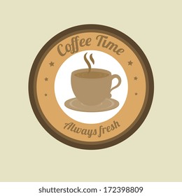 coffee design over  beige  background vector illustration 