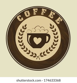 coffee design over  beige  background vector illustration 