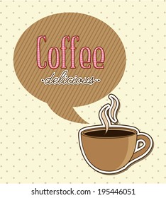 Coffee design over beige background, vector illustration