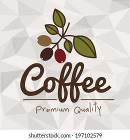 Coffee design over beige background, vector illustration