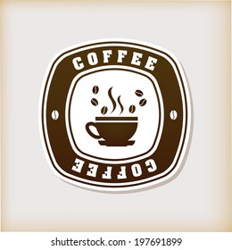 Coffee design over beige background, vector illustration
