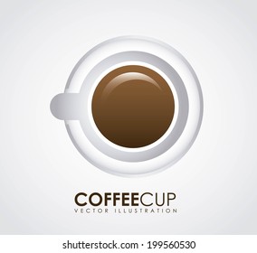 Coffee design over beige background, vector illustration