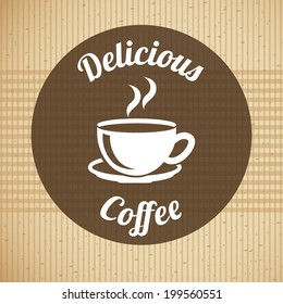 Coffee design over beige background, vector illustration
